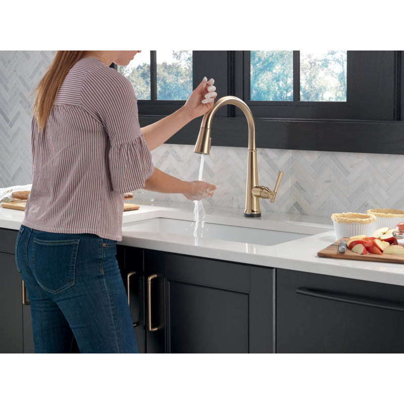 Delta Emmeline Pull Down Sprayer Touch Kitchen Sink Faucet, Touch